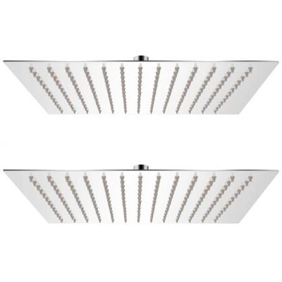 VidaXL Regendouchekop 2 st 30x30 cm roestvrij staal