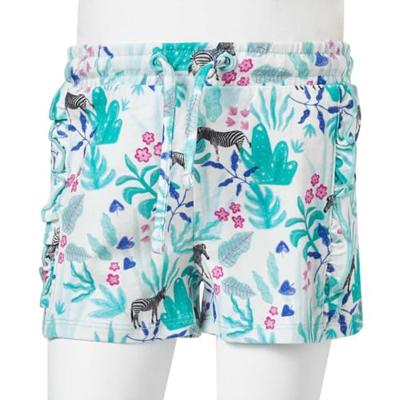 Kindershorts met trekkoord 116 ecru en donkermint