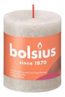 Bolsius kaars rustiek 8x7 cm sandy grijs - thumbnail