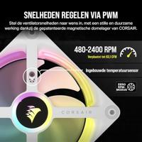Corsair iCUE LINK QX120 RGB 120mm PWM Fans Starter Kit - Wit case fan - thumbnail