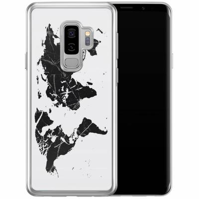 Samsung Galaxy S9 Plus siliconen hoesje - Wereldkaart Samsung Galaxy S9 Plus siliconen hoesje - Wereldkaart