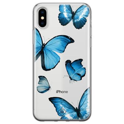 iPhone X/XS transparant hoesje - Vlinders