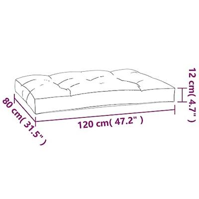 VidaXL Palletkussen 120x80x12 cm stof rood - thumbnail