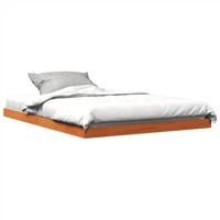 Bedframe massief grenenhout wasbruin 140x190 cm - thumbnail