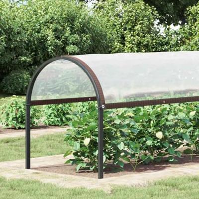 VidaXL Plantenafdekking met zeilringen 2x4 m polyethyleen