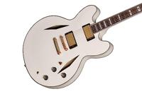 Epiphone Emily Wolfe White Wolfe Sheraton Aged Bone White semi-akoestische gitaar met EpiLite Case - thumbnail