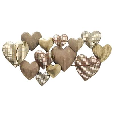 Wanddecoratie harten van metaal Wanddecoratie harten van metaal