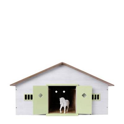 Kids Globe globe paardenstal roze met 7 boxen, 1:24