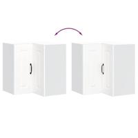 Keukenwandhoekkast Kalmar bewerkt hout wit - thumbnail