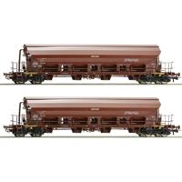 Roco 6600125 H0 2-delige set zwenkdakwagens van de DR - thumbnail