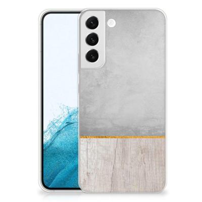 Samsung Galaxy S22 Plus | Bumper Hoesje | Wood Concrete