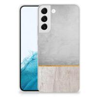 Samsung Galaxy S22 Plus | Bumper Hoesje | Wood Concrete - thumbnail
