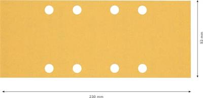 Bosch Accessories EXPERT C470 2608900856 Oscillerend schuurpapier Geperforeerd Korrelgrootte (num) 120 (l x b) 186 mm x 93 mm 10 stuk(s)