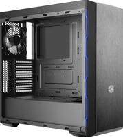 MasterBox MB600L - Midtowermodel - ATX - geen voeding ( ATX ) - USB/Audio - zwart met blauwe rand - zonder ODD - thumbnail