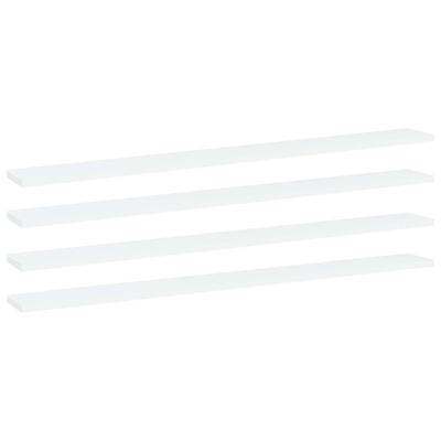 Wandschappen 4 st 100x10x1,5 cm spaanplaat wit