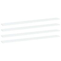 Wandschappen 4 st 100x10x1,5 cm spaanplaat wit - thumbnail