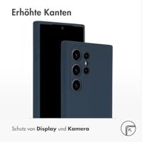 Accezz Liquid Silicone Backcover Samsung Galaxy S24 Ultra Telefoonhoesje Blauw - thumbnail