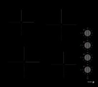 Vitroceramische kookplaat - FAGOR - FAVM3540 - 4 kookplaten - Zwart - 56 cm x 49 cm - thumbnail