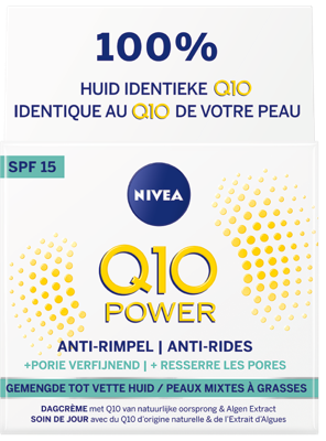 Nivea Q10 Power Anti-Rimpel + Porie Verfijnende Dagcrème Nivea Q10 Power Anti-Rimpel + Porie Verfijnende Dagcrème