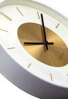 NeXtime wandklok retro ii 25cm wit/goud - thumbnail