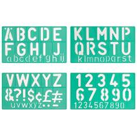 Linex lettersjabloon van 50 mm, set van 4 stuks - thumbnail