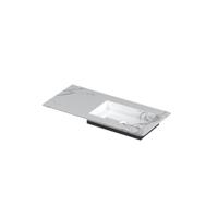 INK Post Wastafel Keramische Slab Envelop Bak Rechts Zonder Kraangat - 1000x450x10 mm - Statuario Glans - thumbnail