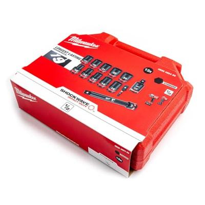 Milwaukee ShockWave™ Krachtdoppenset 1/2" Vierkant | kort | 13-delig - 4932480456