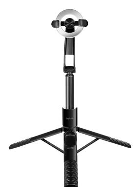 LogiLink BT0069 Selfiestick Zwart Bluetooth, Geïntegreerde accu, Geïntegreerd statief