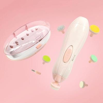 Elektrische veilige nagelknipper Cutter baby nagel trimmer manicure pedicure Clipper cutter (roze)