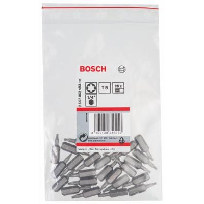 Bosch Accessoires Bit extra-hard T8, 25 mm 25st - 2607002493 Bosch Accessoires Bit extra-hard T8, 25 mm 25st - 2607002493