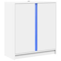 Dressoir met LED 77x34x85 cm bewerkt hout wit - thumbnail