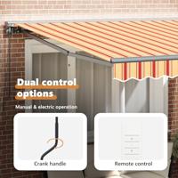 VidaXL Inklapbaar zonnescherm multikleur 350 x 250 cm - thumbnail