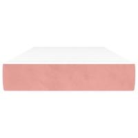 Pocketveringmatras 80x220x20 cm fluweel roze - thumbnail