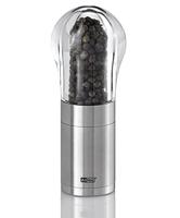 AdHoc Peper of Zoutmolen Eddi - Geborsteld - Rvs/Acrilaat - Ø 6 x 15,5 cm - Zilverkleurig - thumbnail