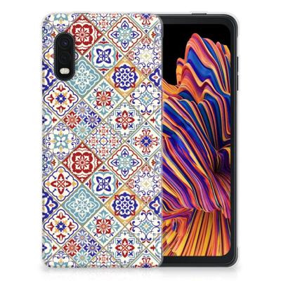 Samsung Xcover Pro | TPU | Siliconen hoesje | Tiles Color Samsung Xcover Pro | TPU | Siliconen hoesje | Tiles Color