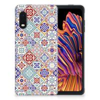 Samsung Xcover Pro | TPU | Siliconen hoesje | Tiles Color - thumbnail