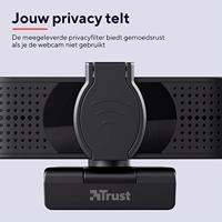 Trust Teza 4K-webcam 3840 x 2160 Pixel Standvoet, Klemhouder - thumbnail