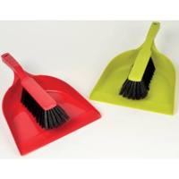 Stofblik met handveger, uit PVC, geassorteerde kleuren - thumbnail