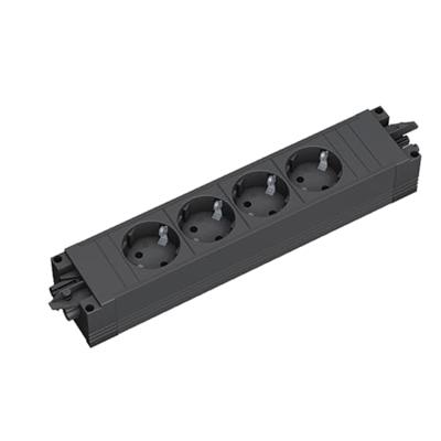 Bachmann 906.18819 4-voudig Stekkerdoosmodule zonder schakelaar Zwart 0 m