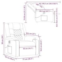 Massagestoel elektrisch verstelbaar stof wolk grijs - thumbnail