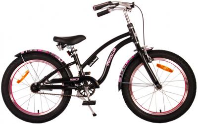 Volare miracle cruiser kinderfiets - meisjes - 18 inch - mat zwart - prime collection