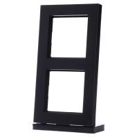 JUNG A550 2-voudig afdekraam mat zwart A 5582 BF SWM rechte hoeken