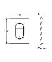 Bedieningsplaat GROHE Arena Cosmopolitan S WC DF 13x17,2cm MatChroom - thumbnail