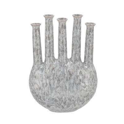 Daan Kromhout Vaas inga jahra grijs 38 cm | 2 stuks