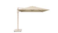 Platinum Challenger zweefparasol T2 Premium 3x3 Teak frame champagne doek - thumbnail