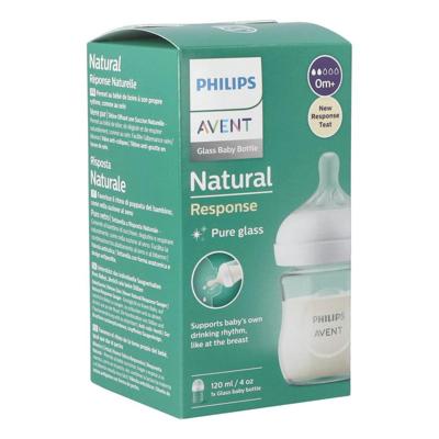 Glazen flesje 120 ml Philips AVENT Natural Response doorzichtig