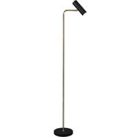 LED Vloerlamp GU10 - Modern Rond Design - Zwart/Goud Aluminium - thumbnail
