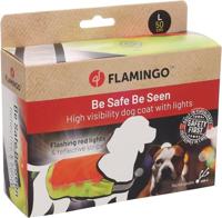 Veiligheidsvest Simi fluo oranje met led licht voor de hond L - thumbnail