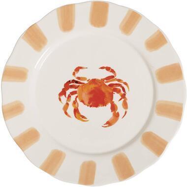 Ontbijtbord Krab - roze - Ø23 cm - Leen Bakker