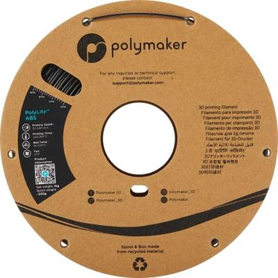 Polymaker PE01001 PolyLite Filament ABS kunststof Geurarm 1.75 mm 1000 g Zwart 1 stuk(s) Polymaker PE01001 PolyLite Filament ABS kunststof Geurarm 1.75 mm 1000 g Zwart 1 stuk(s)